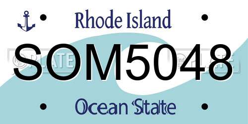 SOM5048 Rhode Island License Plate