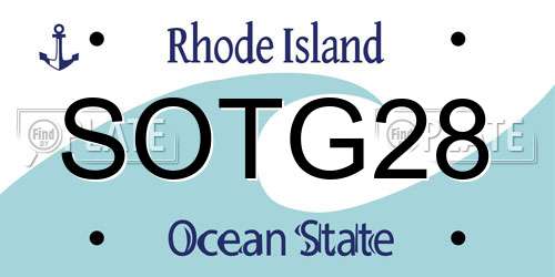 SOTG28 Rhode Island License Plate