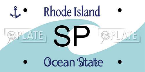 SP Rhode Island License Plate