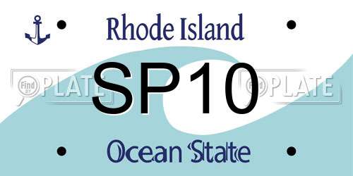 SP10 Rhode Island License Plate