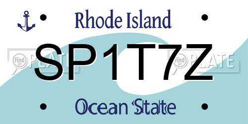 SP1T7Z Rhode Island License Plate