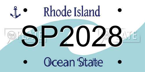SP2028 Rhode Island License Plate
