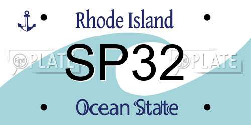 SP32 Rhode Island License Plate