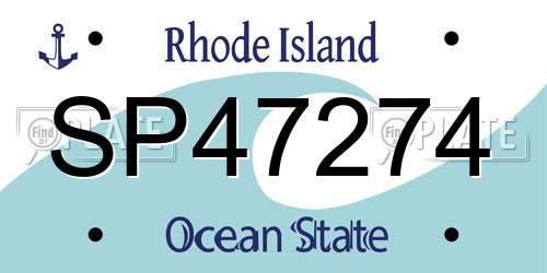 SP47274 Rhode Island License Plate