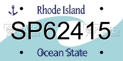 SP62415 Rhode Island License Plate