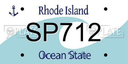 SP712 Rhode Island License Plate