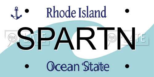 SPARTN Rhode Island License Plate