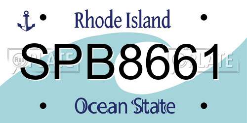SPB8661 Rhode Island License Plate