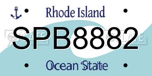 SPB8882 Rhode Island License Plate