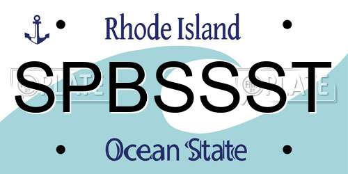SPBSSST Rhode Island License Plate