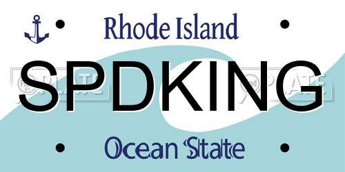 SPDKING Rhode Island License Plate