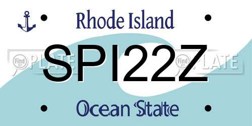 SPI22Z Rhode Island License Plate