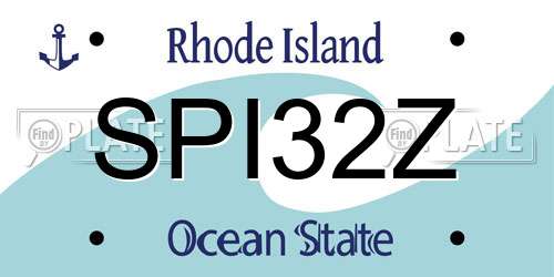 SPI32Z Rhode Island License Plate