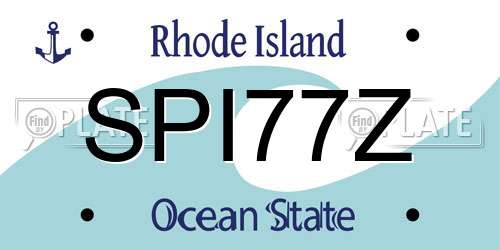 SPI77Z Rhode Island License Plate