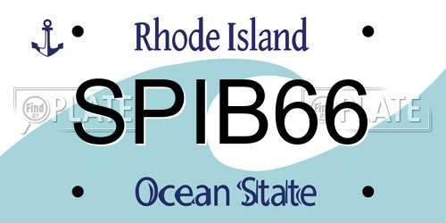 SPIB66 Rhode Island License Plate