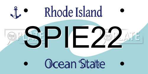 SPIE22 Rhode Island License Plate