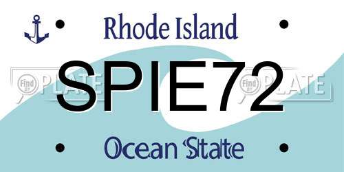 SPIE72 Rhode Island License Plate