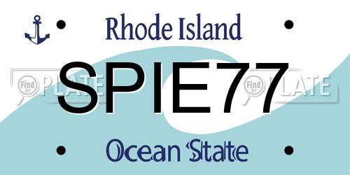 SPIE77 Rhode Island License Plate