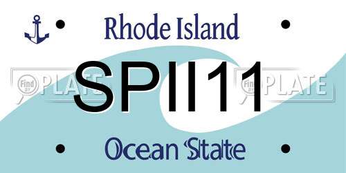 SPII11 Rhode Island License Plate