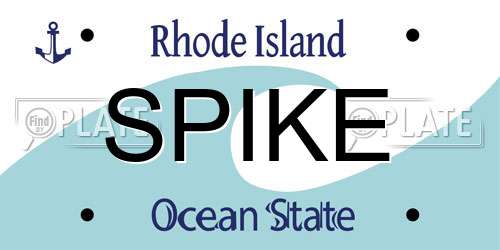 SPIKE Rhode Island License Plate