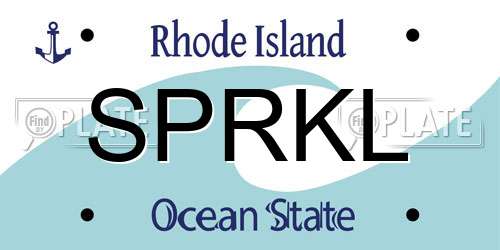 SPRKL Rhode Island License Plate