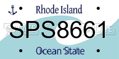 SPS8661 Rhode Island License Plate