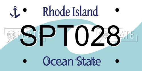 SPT028 Rhode Island License Plate