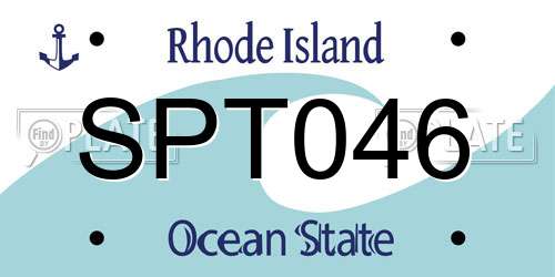 SPT046 Rhode Island License Plate