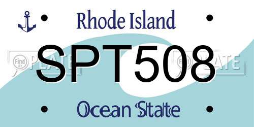 SPT508 Rhode Island License Plate
