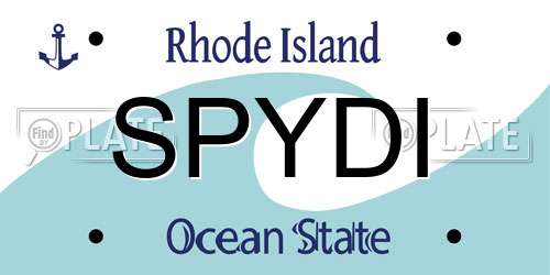 SPYDI Rhode Island License Plate