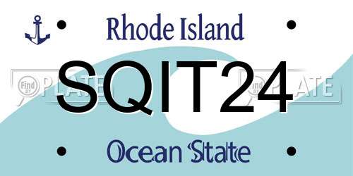 SQIT24 Rhode Island License Plate