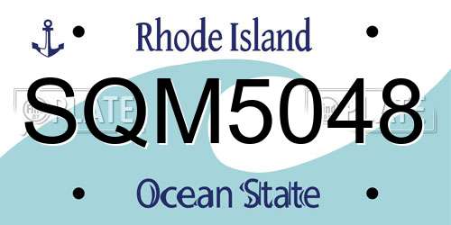 SQM5048 Rhode Island License Plate