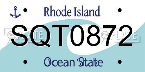 SQT0872 Rhode Island License Plate