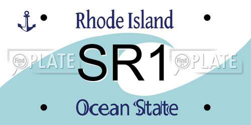 SR1 Rhode Island License Plate