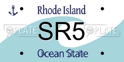 SR5 Rhode Island License Plate