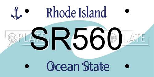 SR560 Rhode Island License Plate