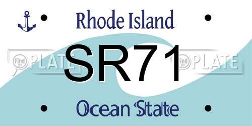 SR71 Rhode Island License Plate