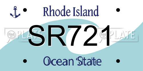SR721 Rhode Island License Plate