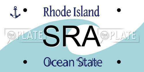 SRA Rhode Island License Plate