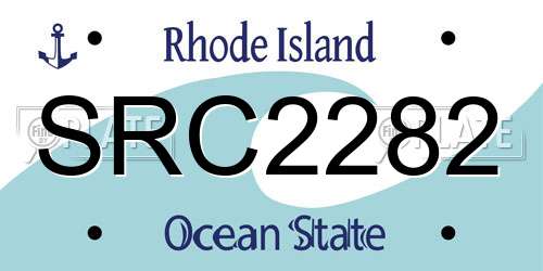 SRC2282 Rhode Island License Plate