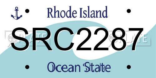SRC2287 Rhode Island License Plate