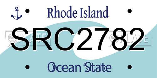 SRC2782 Rhode Island License Plate