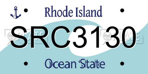 SRC3130 Rhode Island License Plate