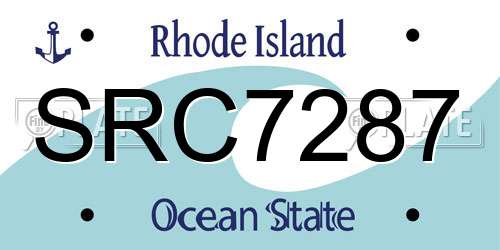 SRC7287 Rhode Island License Plate