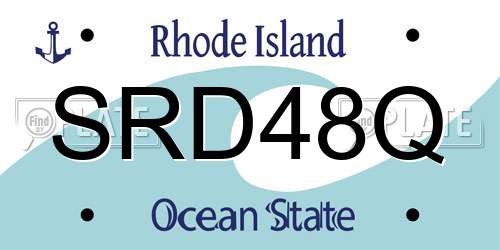 SRD48Q Rhode Island License Plate