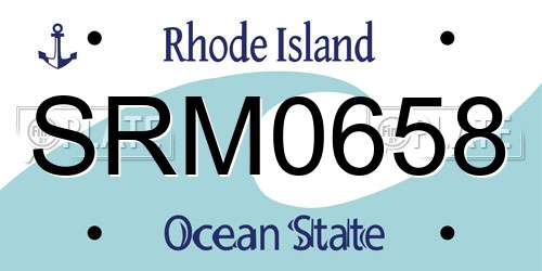 SRM0658 Rhode Island License Plate