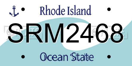 SRM2468 Rhode Island License Plate