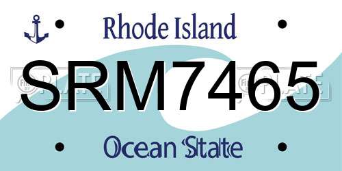 SRM7465 Rhode Island License Plate