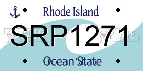 SRP1271 Rhode Island License Plate