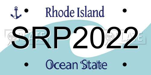 SRP2022 Rhode Island License Plate